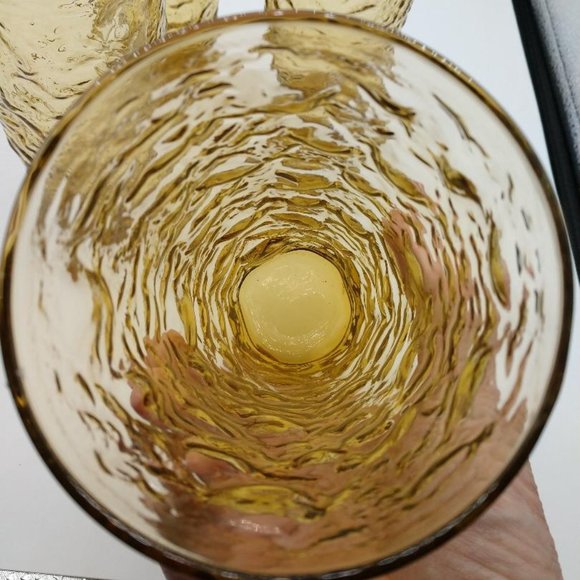 Anchor Hocking Milano Honey Gold Glasses - Mid Century Modern- Set of 4 vintage - Picture 4 of 4